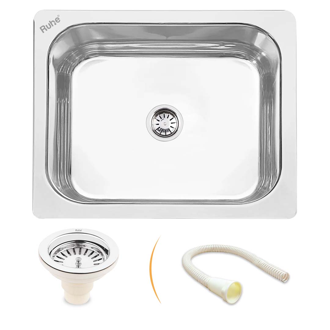 Square Single Bowl Kitchen Sink (27 x 21 x 9 inches)– by Ruhe