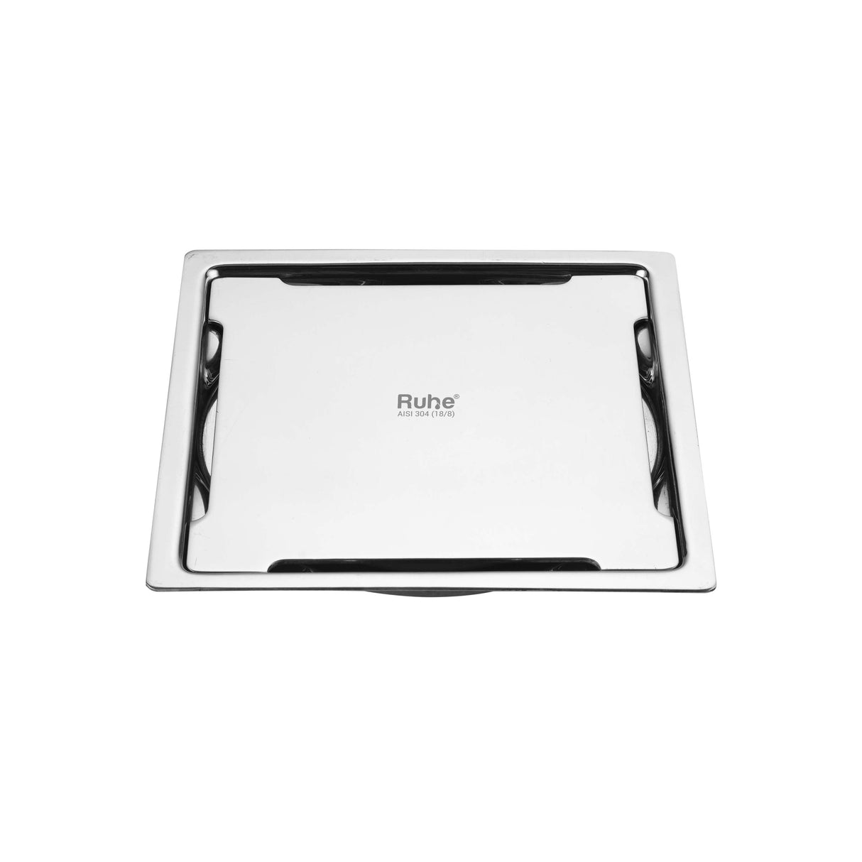 Diamond Square Flat Cut 304-Grade Floor Drain (5 x 5 Inches) - by Ruhe