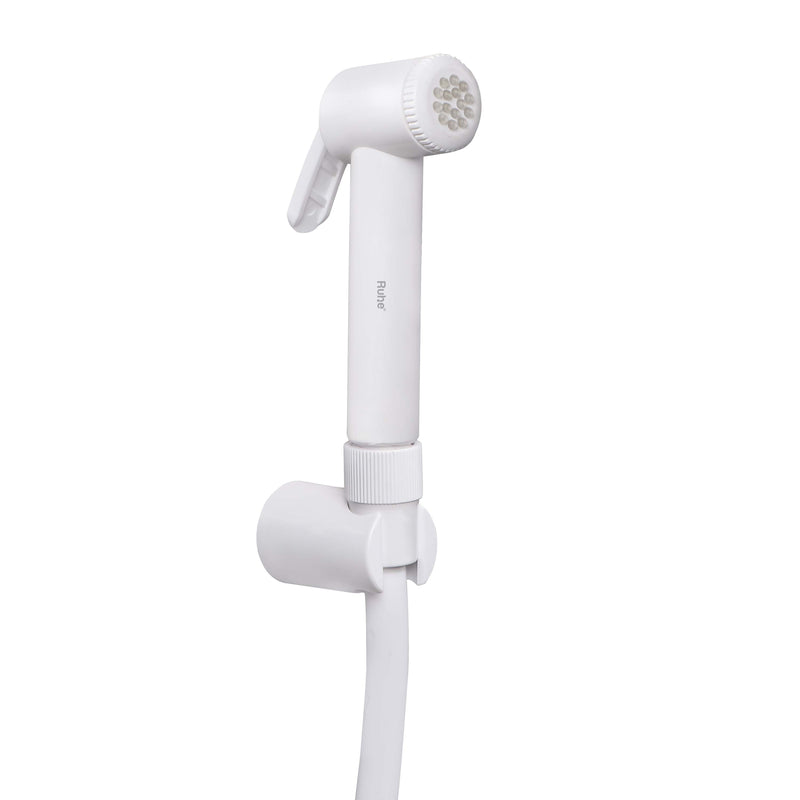 Plain White Health Faucet with Hose & Hook