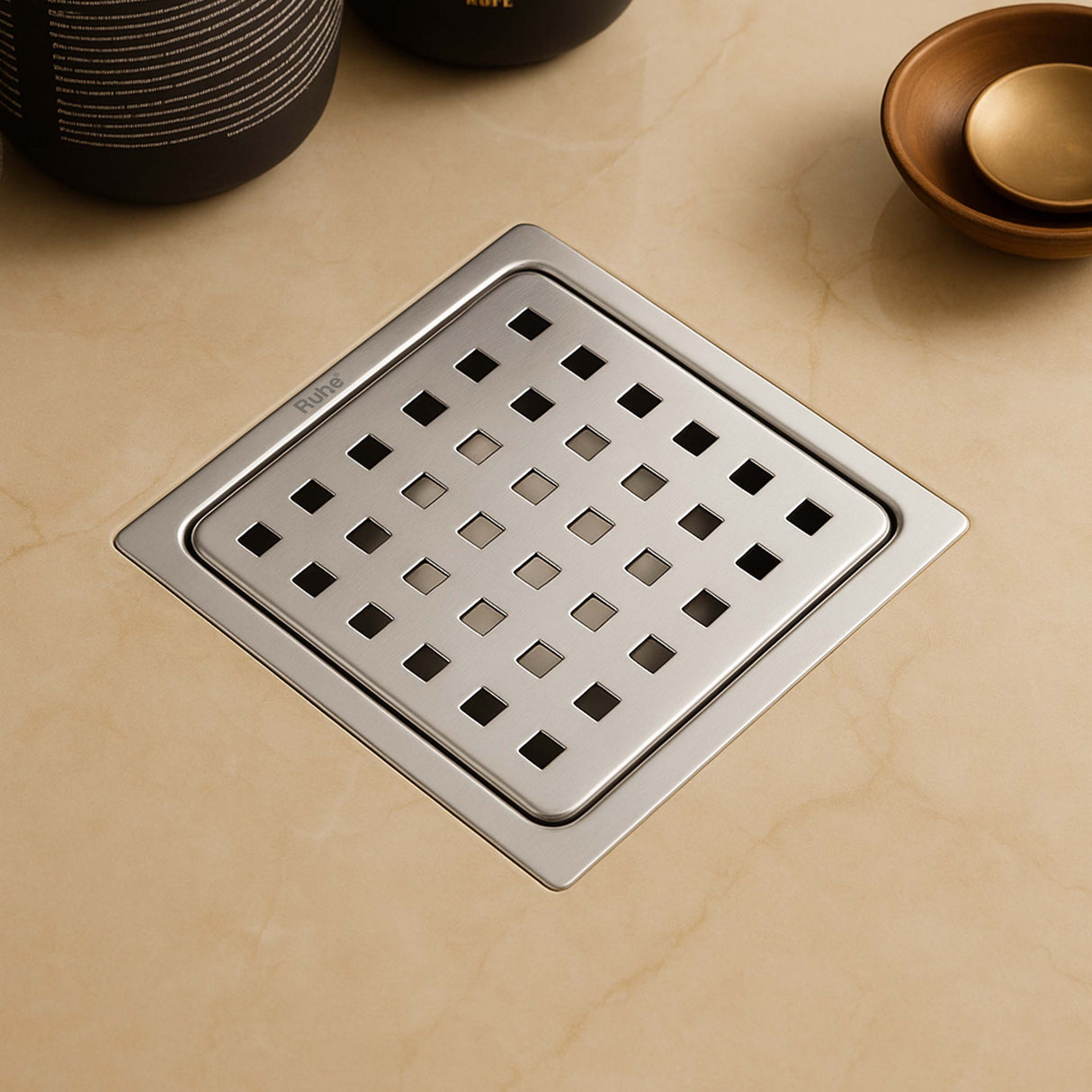 Check Square Flat Cut Floor Drain