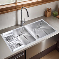 Handmade Double Bowl Kitchen Sink (45 x 20 x 10 Inches)