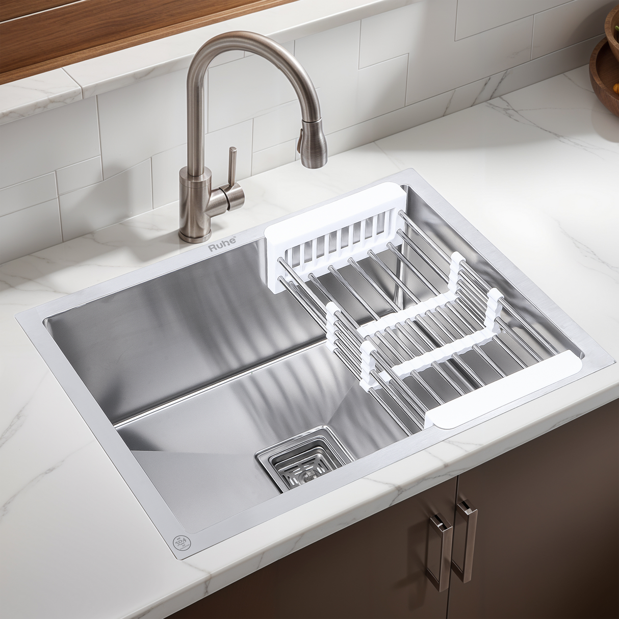 Handmade Single Bowl Kitchen Sink (21 x 18 x 10 Inches)