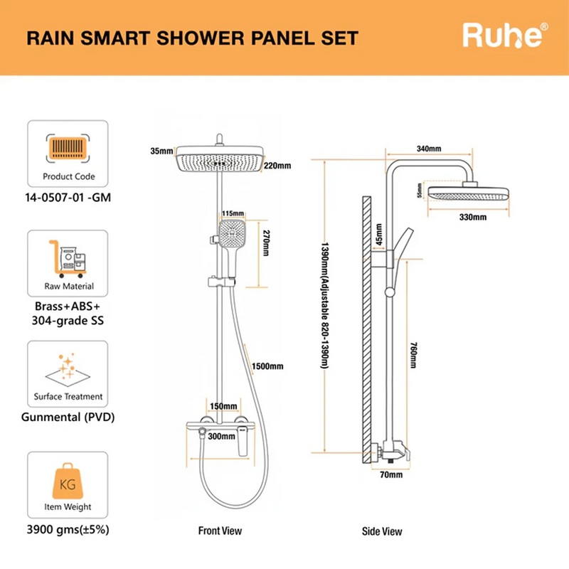 Rain Complete Shower Area Bundle
