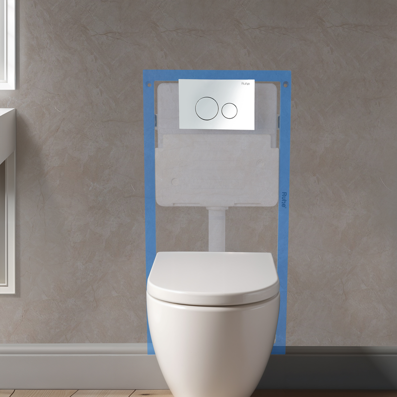 Pneumatic Concealed Cistern for Western Commode with Full Frame