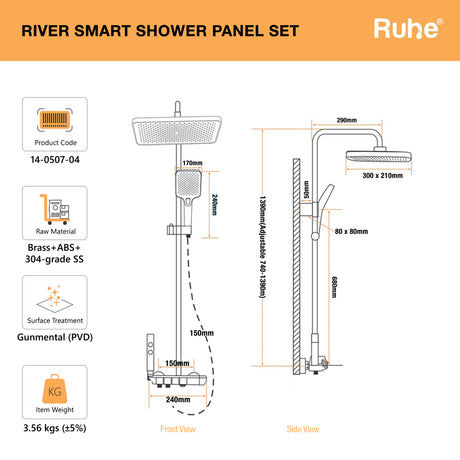 River Smart Shower Panel Set