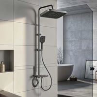 Ripple 4-Function Brass Smart Shower Panel Set