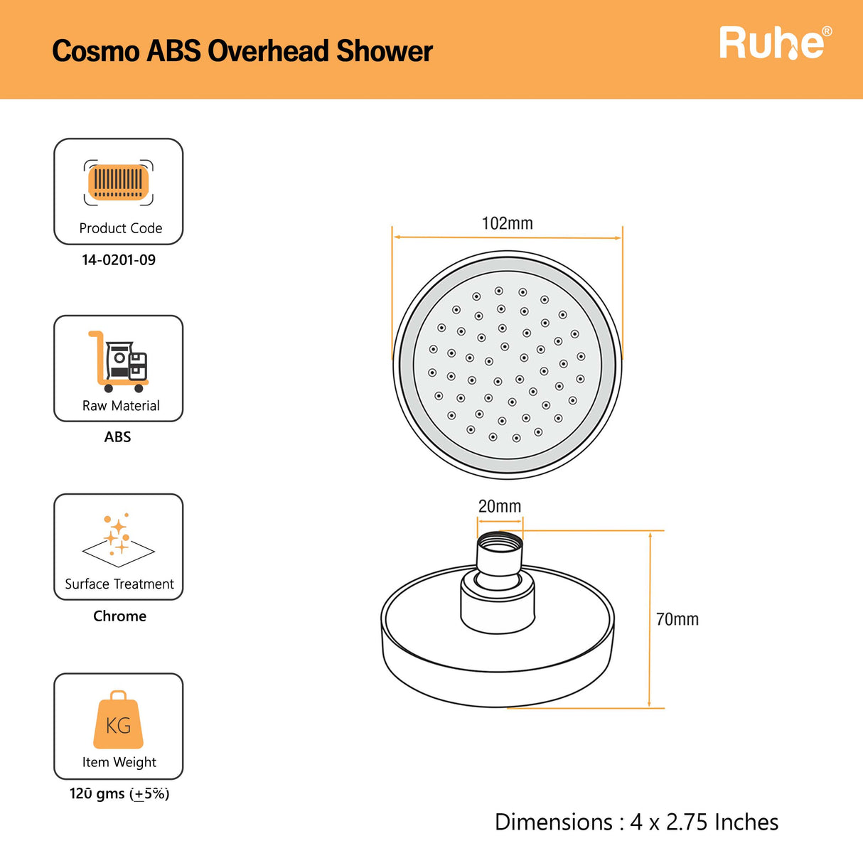 Cosmo Overhead Shower