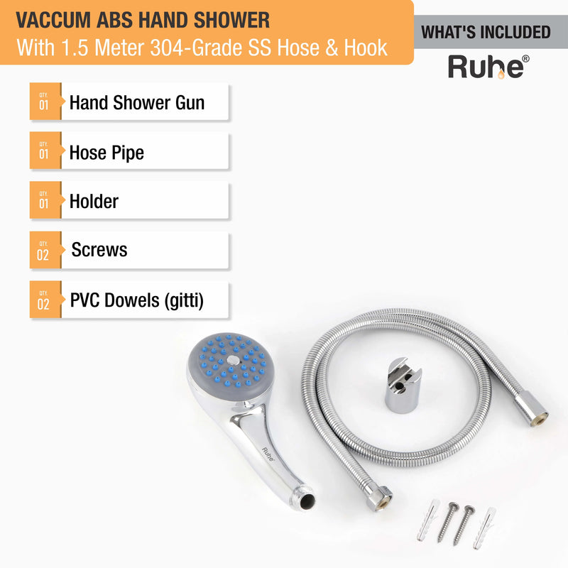 Vaccum ABS Hand Shower with 304-grade SS Hose & Hook