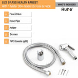 Lux Brass Health Faucet with 1 Meter 304-Grade SS Hose & Hook