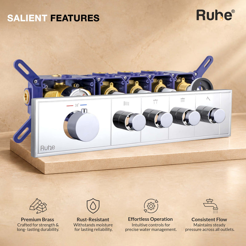 Aurora 4-Function Thermostatic Diverter