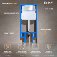 Pneumatic Concealed Cistern for Wall-Hung Commode (Full Frame)