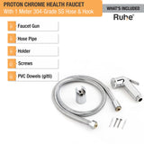 Proton Chrome Health Faucet with 1 Meter 304-Grade SS Hose & Hook