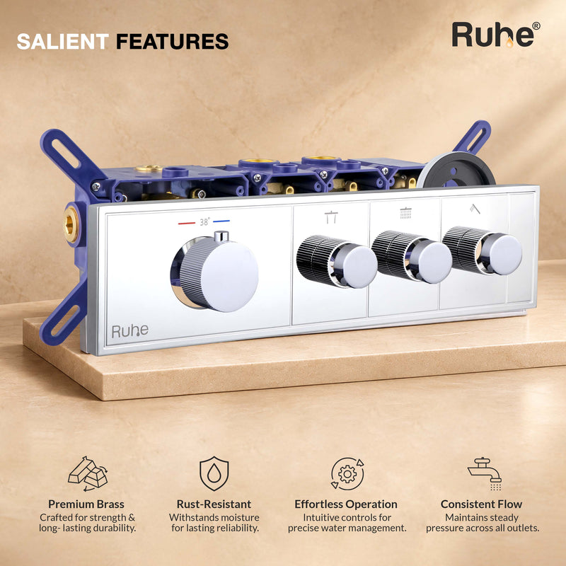Aurora 3-Function Thermostatic Diverter