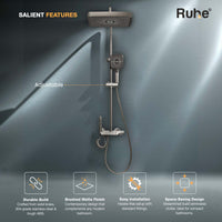 Drizzle 4-Function Brass Smart Shower Panel Set