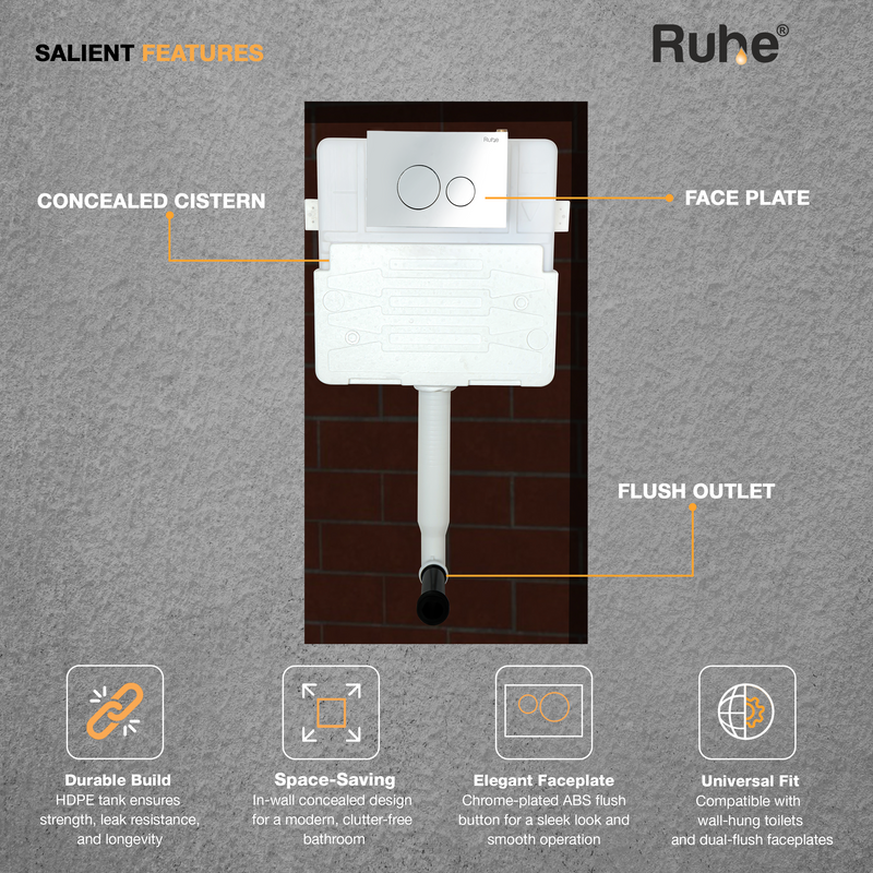 Pneumatic Concealed Cistern for Western Commode