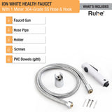 Ion White Health Faucet with 1 Meter 304-Grade SS Hose & Hook