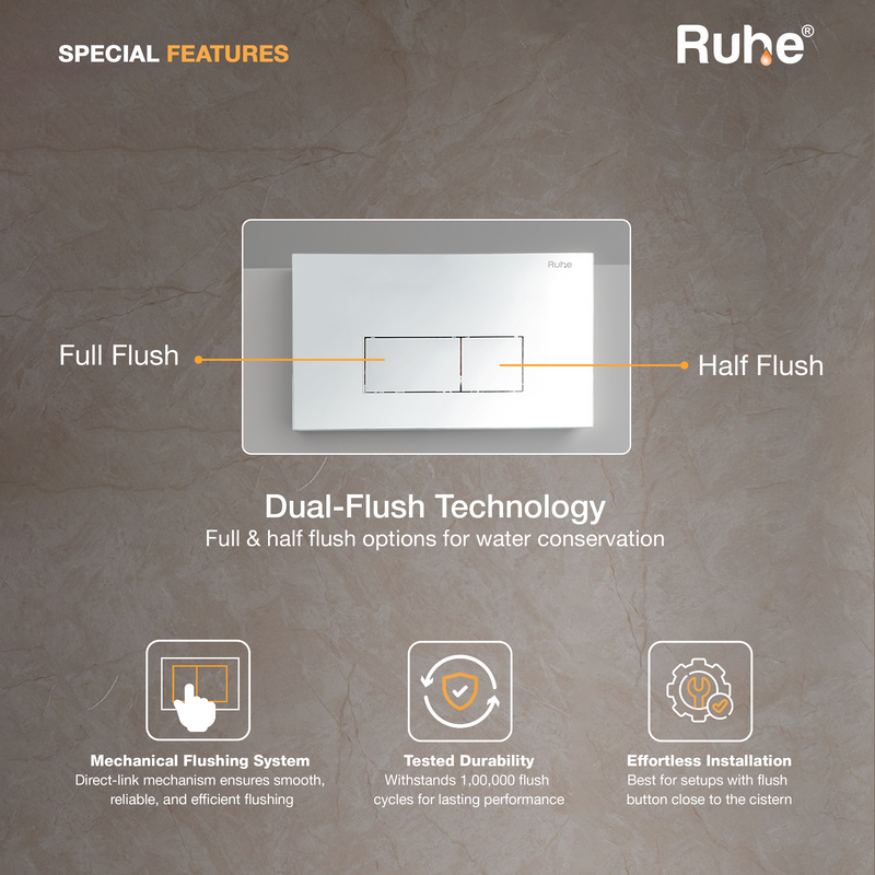 Mechanical Concealed Cistern for Western Commode with Half Frame