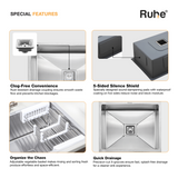 Handmade Single Bowl Kitchen Sink (21 x 18 x 10 Inches) Special Features