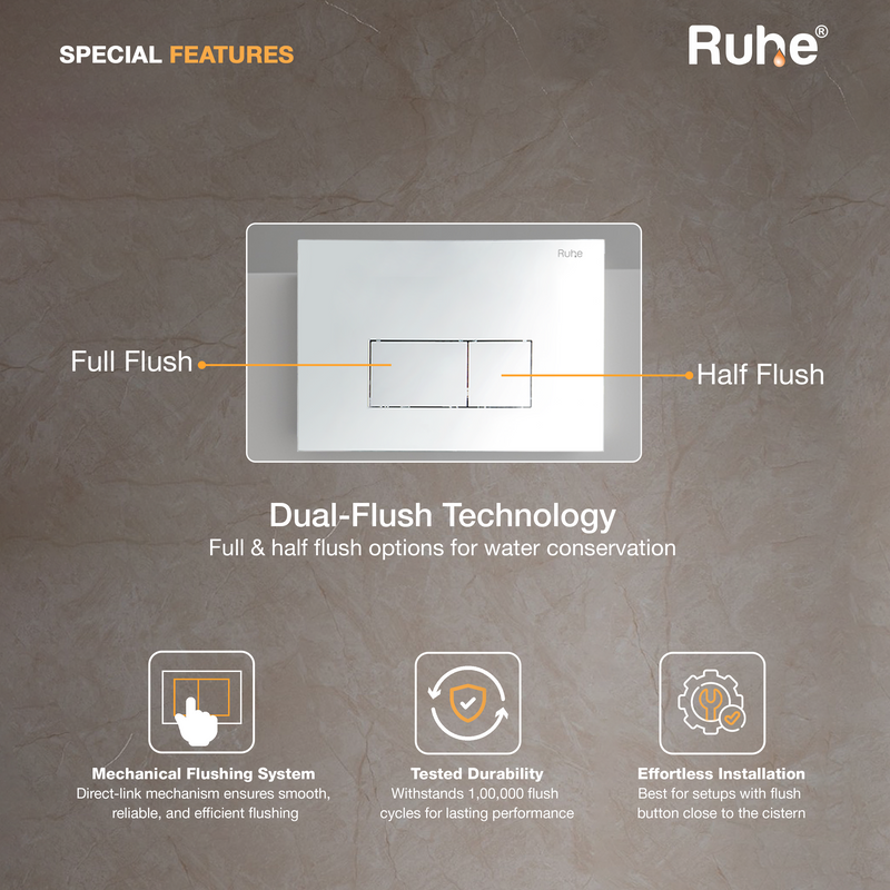Mechanical Concealed Cistern for Western Commode with Full Frame