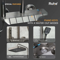 Drizzle 4-Function Brass Smart Shower Panel Set