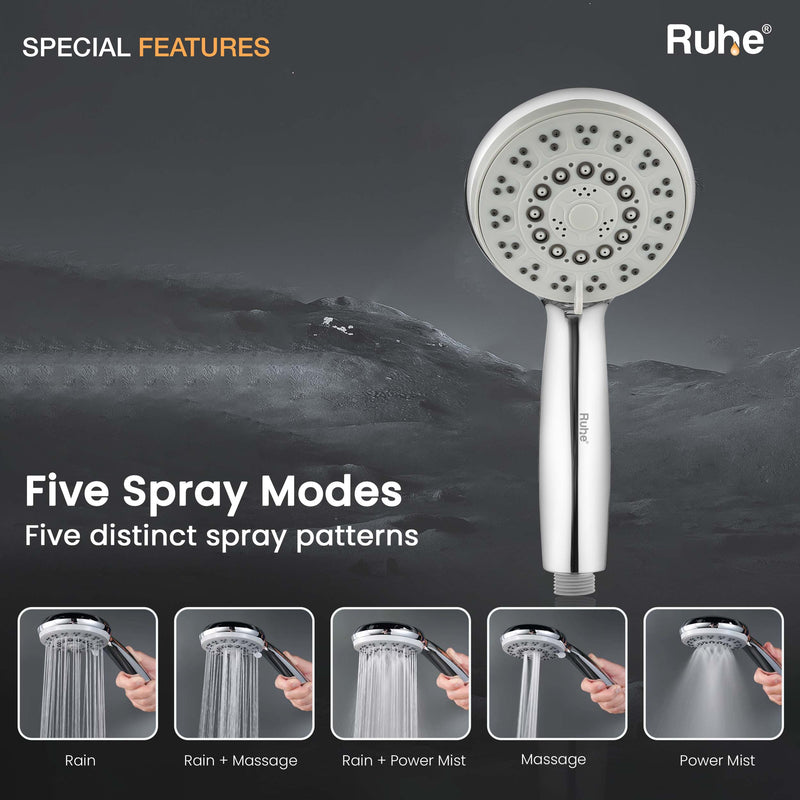 Sigma Multiflow Hand Shower with 304-grade SS Hose & Hook