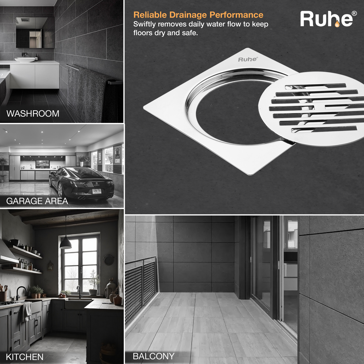 Classic Neon Flat Cut Floor Drain