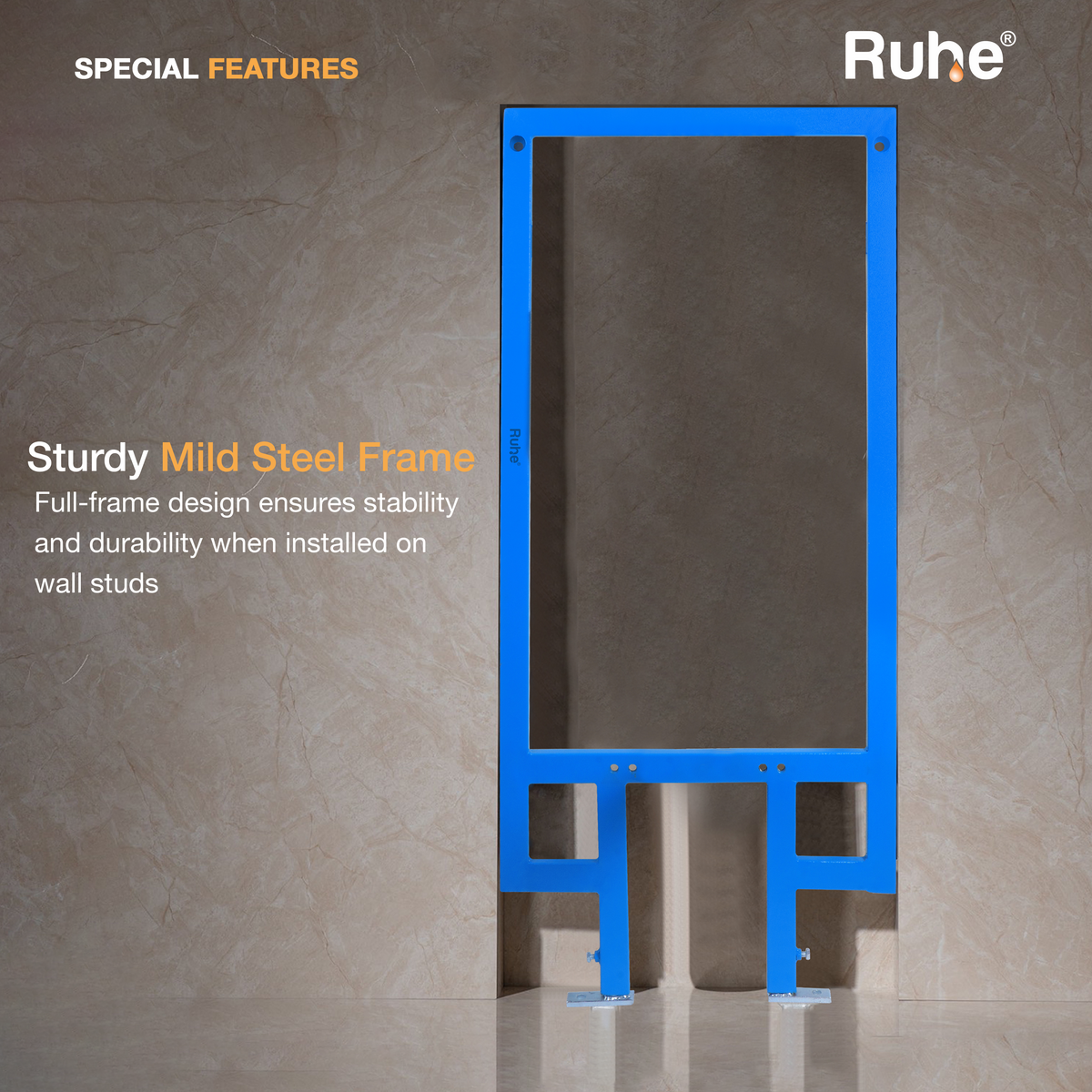 Pneumatic Concealed Cistern for Wall-Hung Commode (Full Frame)
