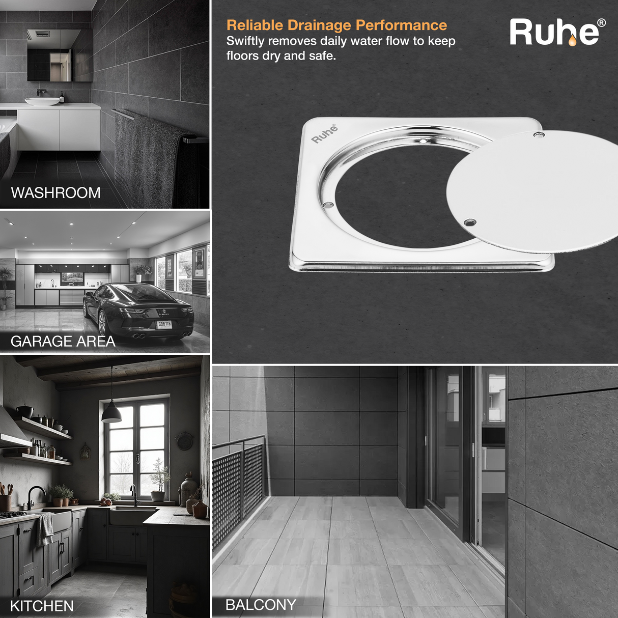 Square Clean Out Floor Drain