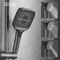 Drizzle 4-Function Brass Smart Shower Panel Set