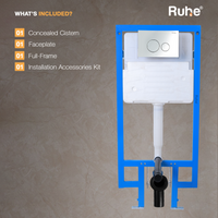 Pneumatic Concealed Cistern for Wall-Hung Commode (Full Frame)
