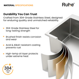 Handmade Single Bowl Kitchen Sink (21 x 18 x 10 Inches) (Material Specification)