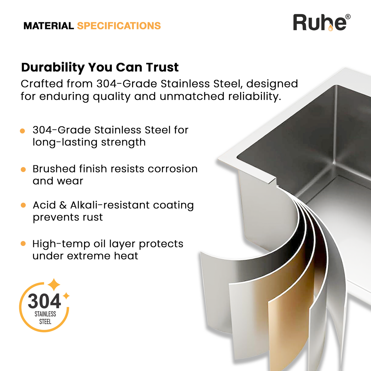 Handmade Single Bowl with Tap Hole Kitchen Sink (32 x 20 x 10 Inches)