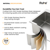 Handmade Single Bowl with Tap Hole Kitchen Sink (32 x 20 x 10 Inches) (Material Specification)