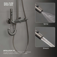 Drizzle 4-Function Brass Smart Shower Panel Set