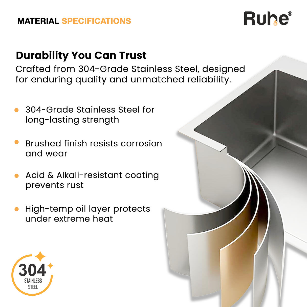 Handmade Single Bowl Kitchen Sink (24 x 18 x 10 Inches)