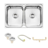 Double Bowl Kitchen Sink (32 x 20 x 8 Inches)