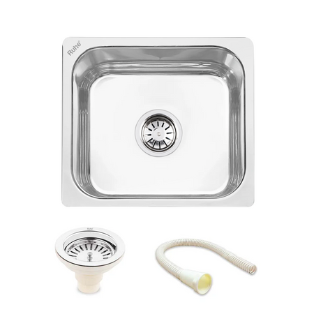 Single Bowl Kitchen Sink (16 x 14 x 6 Inches)