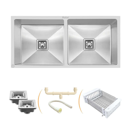 Handmade Double Bowl Kitchen Sink (42 x 20 x 10 Inches)