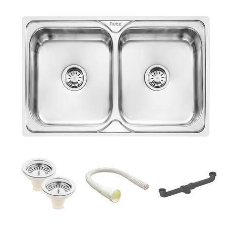 Double Bowl Kitchen Sink (32 x 20 x 8 Inches)