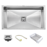 Handmade Single Bowl Kitchen Sink (32 x 20 x 10 Inches)