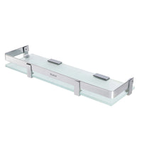 Vetra Brass Glass Shelf – Chrome