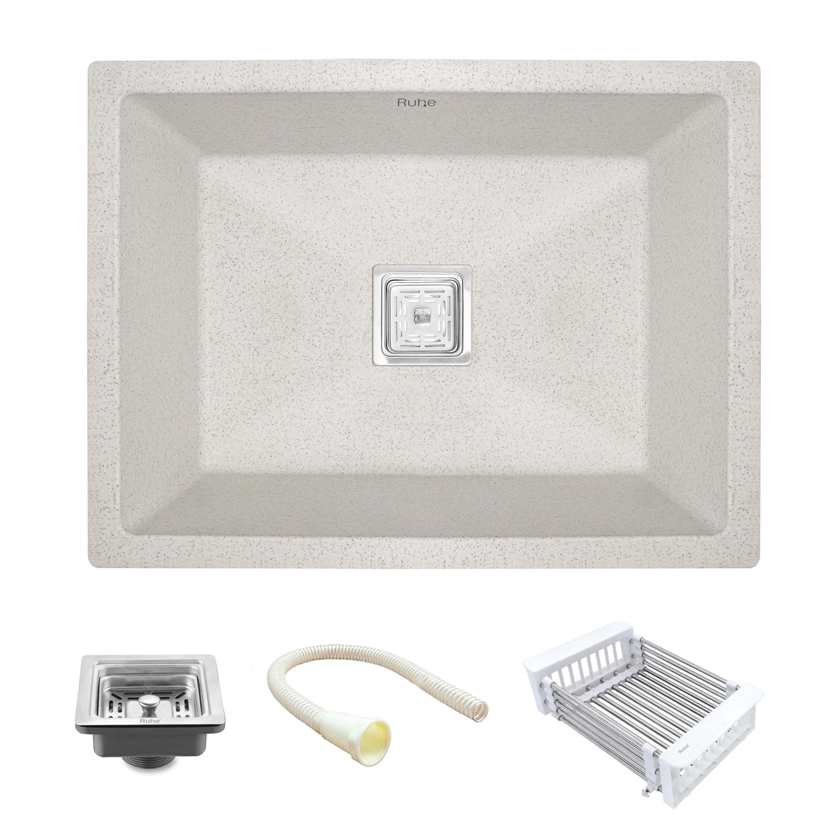 Quartz Single Bowl Kitchen Sink (24 x 18 x 9 Inches)