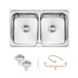 Double Bowl Kitchen Sink (32 x 20 x 8 Inches)