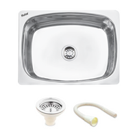 Oval Single Bowl Kitchen Sink (24 x 18 x 9 Inches)