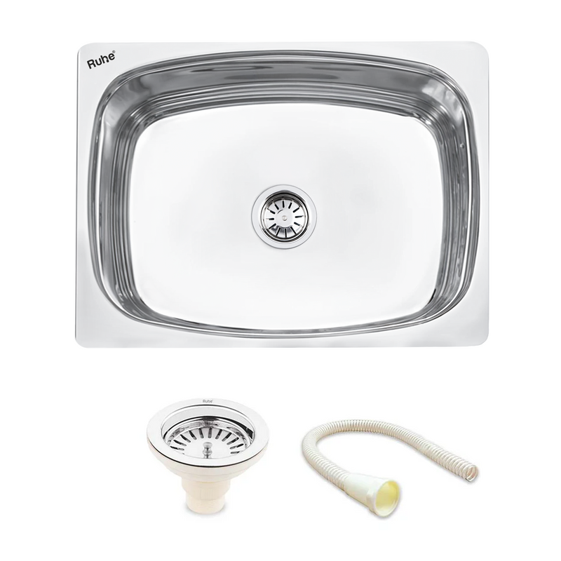 Oval Single Bowl Premium Kitchen Sink (24 x 18 x 9 Inches)