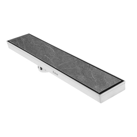 Marble-Insert Shower Drain Channel (4 Inches)