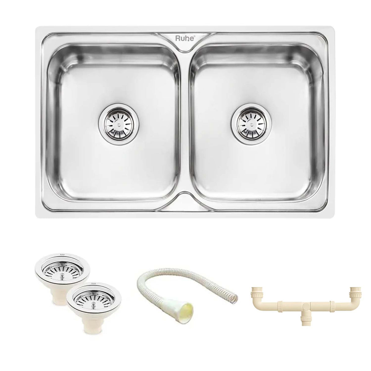 Double Bowl Kitchen Sink (32 x 20 x 8 Inches)