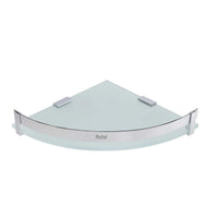 Vetra Brass Corner Glass Shelf – Chrome