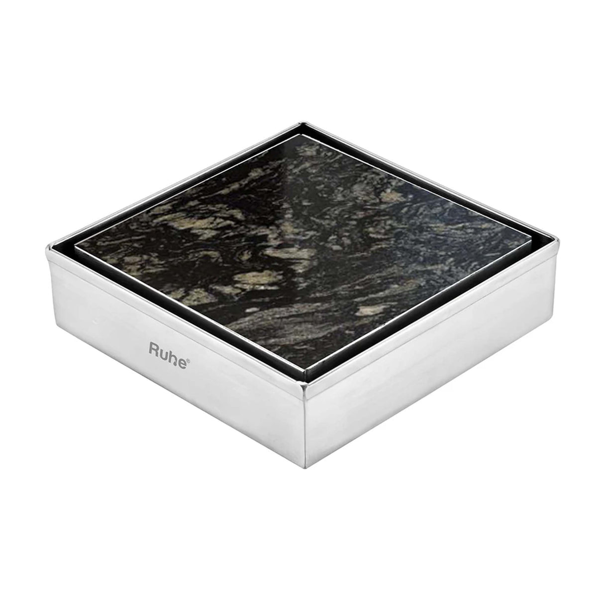 Marble-Insert Shower Drain Channel (6 x 6 Inches)