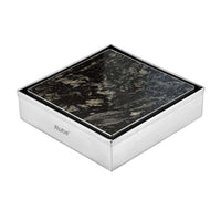 Marble-Insert 304-Grade Square Floor Drain with Cockroach Trap (6 x 6 Inches)